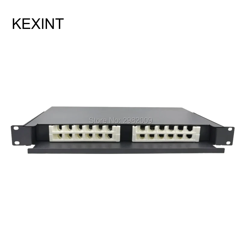 KEXINT  24 Core Rack Mount drawer type Optic Cable Terminal Box  FTTH FTTB FTTX  Network computer room