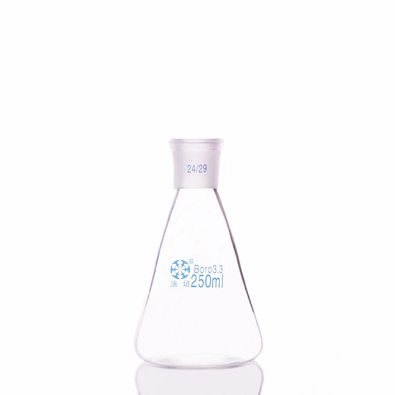 FAPE Conical flask with standard ground-in mouth,HEAVY WALL,25ml-250ml-10000ml,joint 24/29,Erlenmeyer flask without tick mark