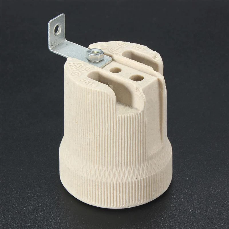 New E27 Screw Ceramic Porcelain Socket Bulb Holder For Reptile Pet Heat Lamps