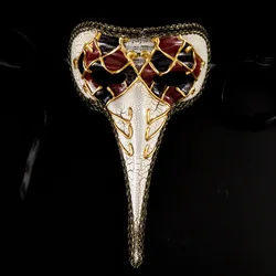 Crack Masquerade Little Long Nose Mask Halloween Party Cosplay Half Face Animal Mask