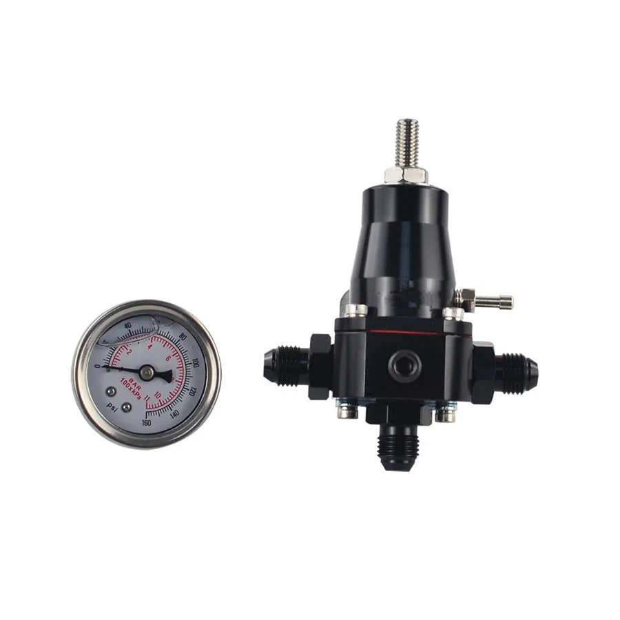 Regulador de pressão de combustível universal + calibre + an6 montagem 30-70 psi vr7845