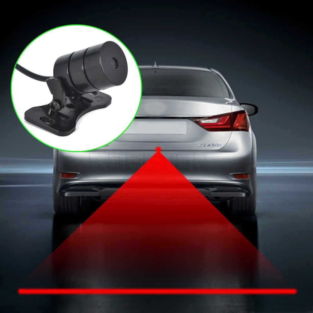 Car Anti-collision Laser Fog Light Auto Anti-fog Parking Stop Braking Signal Indicators Motorcycle LED Warning Light Car-Styling