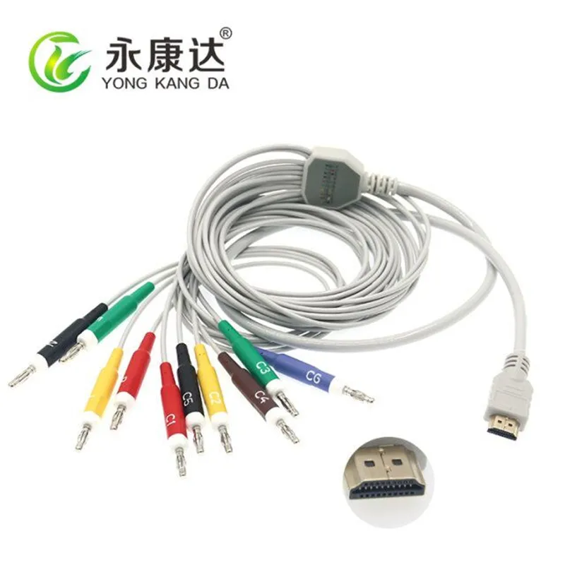 

HDMI 19Pin one-piece 10lead 4.0 banana plug ekg cable