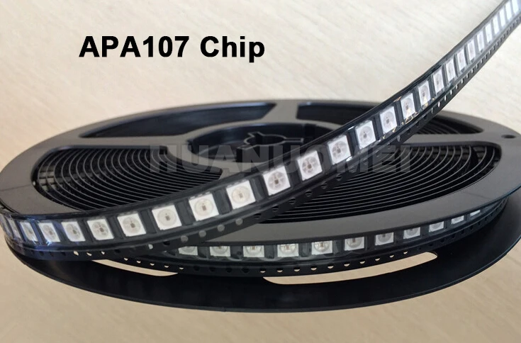 APA107 LED Chip 5050 SMD RGB APA102 Chip;6pins SMD 5050 built-in APA107 IC(APA102 update);DC5V input,0.3W,60mA;SOP-6;1000pcs/bag