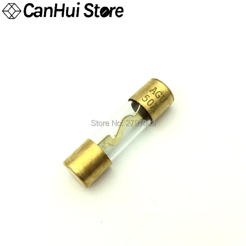 5Pcs 10*38MM Gold Plated Glass AGU Fuse Fuses Pack Car Audio Amp Amplifier 10A 15A 20A 25A 30A 40A 50A 60A 70A 80A 100A