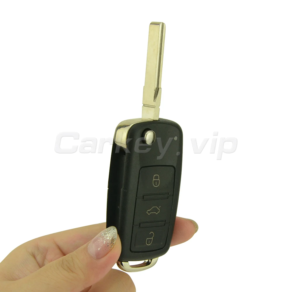 Remotekey 2pcs 300 959 753AA Flip Remote Key Shell 3 Button For VW Touareg 2004 2005 2006 2007 2008 2009 2010 2011