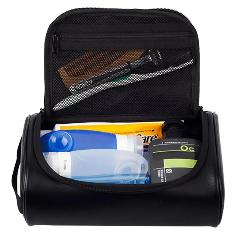 

Makeup bag Women Bags Men Large Waterproof PU Leather Travel Cosmetic Bag Organizer Case Necessaries Make Up Wash Toiletry Bag