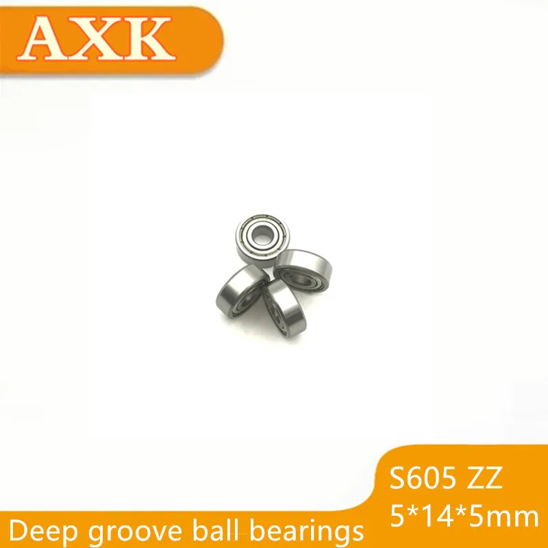 2023 Limited Hot Sale Free Shipping 605 Z 2z S605 S605zz Abec-3 (10pcs) 5x14x5mm Stainless Steel Bearing 605zz/ss