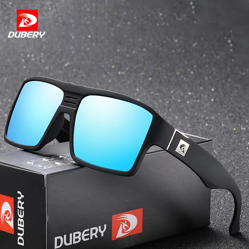 DUBERY-gafas de sol polarizadas Retro para hombre, lentes coloridas, marca de moda, de lujo, con espejo, 729