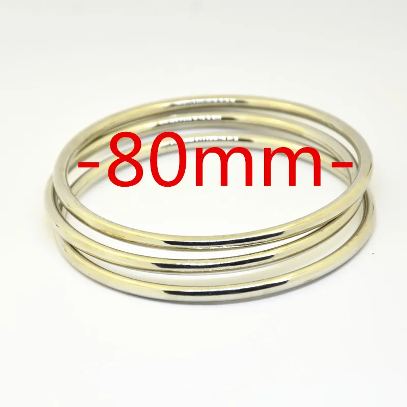 Wholesale 50mm/80mm silver big circle ring Connection metal shoes bags Belt Buckles DIY clothing accessories