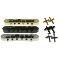 Dopro Guitar Roller Saddle Bridge Tune-O-Matic Bridge For Gibson Les Paul,SG,ES Dot,Gretsch Bigsby T-O-M with M4 Posts