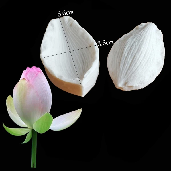 Lotus Petal Flower Veiners Silicone Molds Fondant Sugarcraft Gumpaste Resin Clay Water Paper Cake Decorating Tools CS274