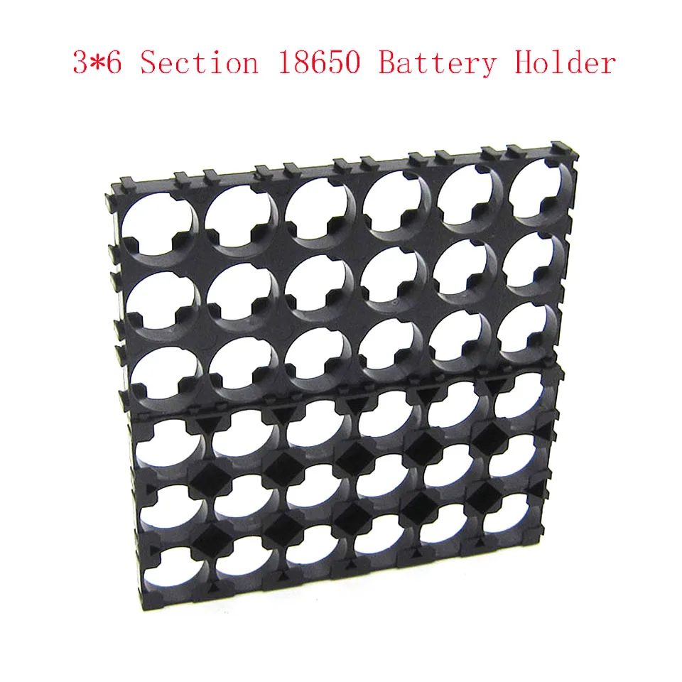 3*6 Cell 18650 Batteries Spacer Radiating Shell Plastic Heat 18650 Holder Bracket 18650 Battery Holder