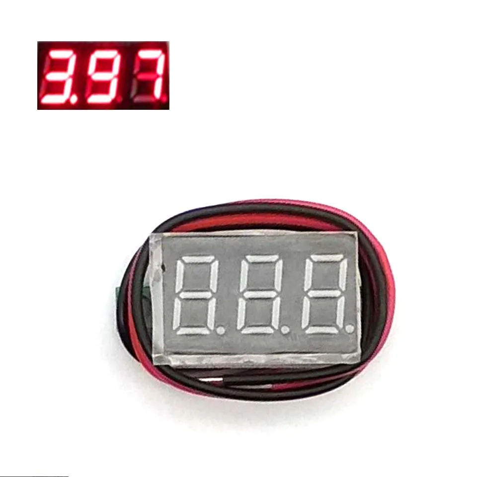 Mini voltímetro con pantalla LCD de 0,36 pulgadas, amperímetro Digital, DC 4,7-30V, LED