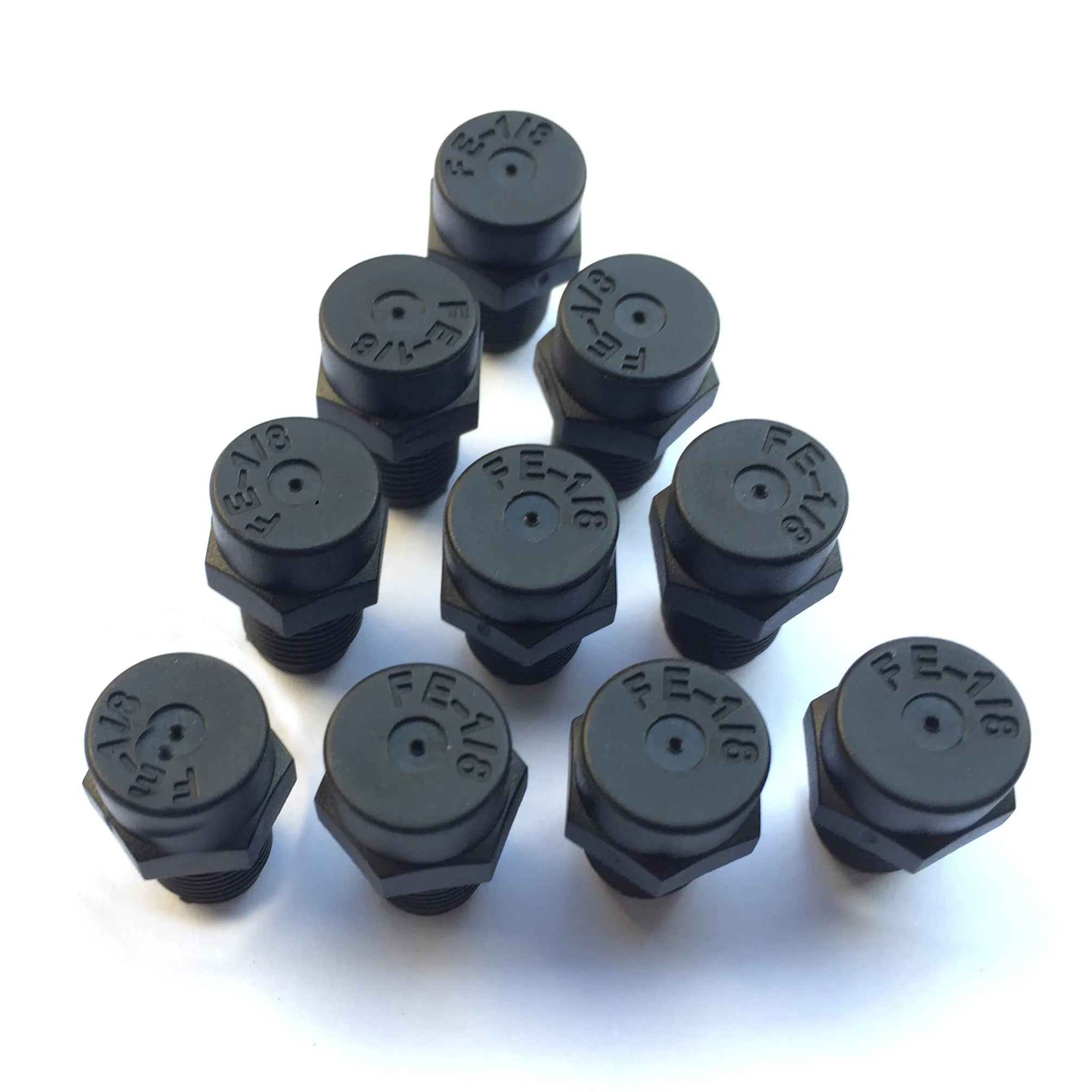 10PCS Low-pressure Plastic Mist Nozzle, 1/8 male thread, Fogger for terrarium, anti-drip device,