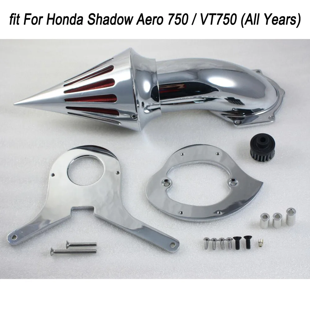 For 1986-2012 Honda Shadow Aero 750 VT750 Spike Air Cleaner filter Kit K&N Billet Aluminum Motorcycle Accessories Chrome / Black