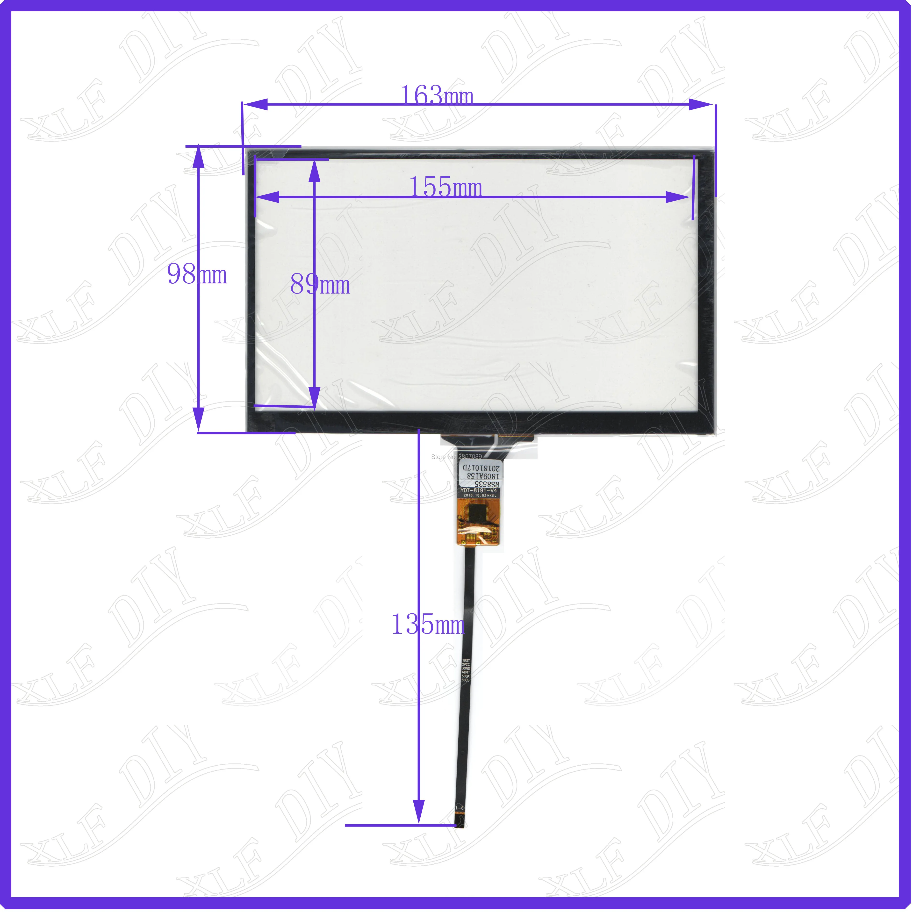 

ZhiYuSun New 7inch YDT-8191-V4 163*98mm capacitive screen Glass Sensor Free Shipping compatible For GPS CARDVD