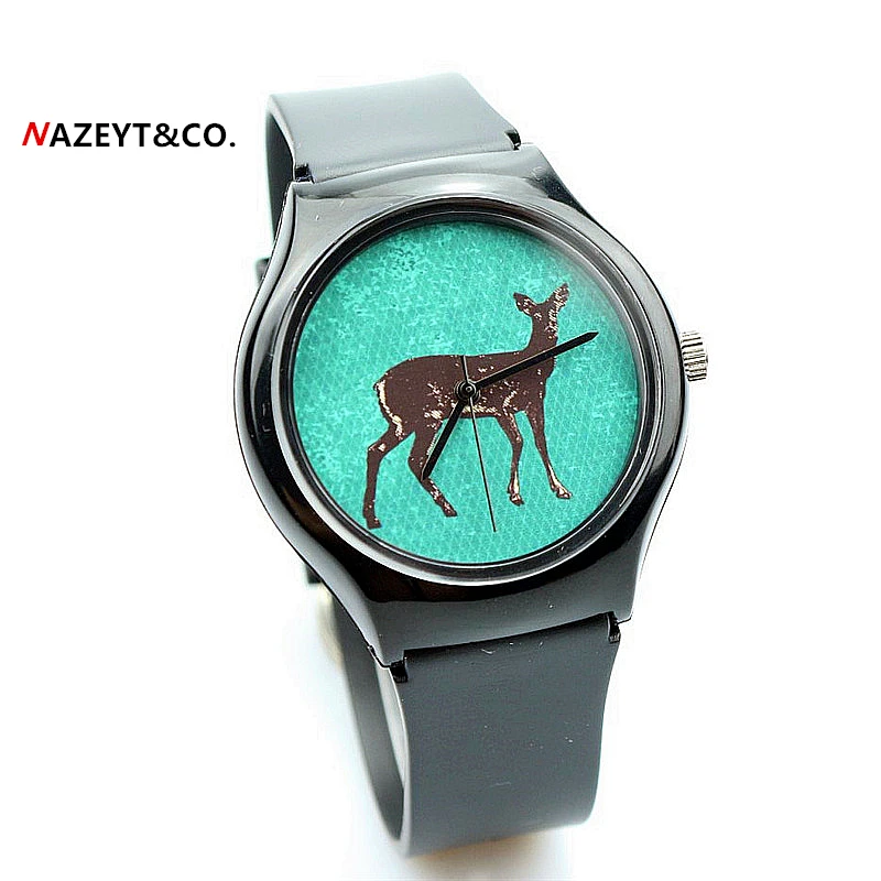 promotion ladies wristwatch high quality unisex student deer simple design silicone gift watch waterproof girls boys jelly clock