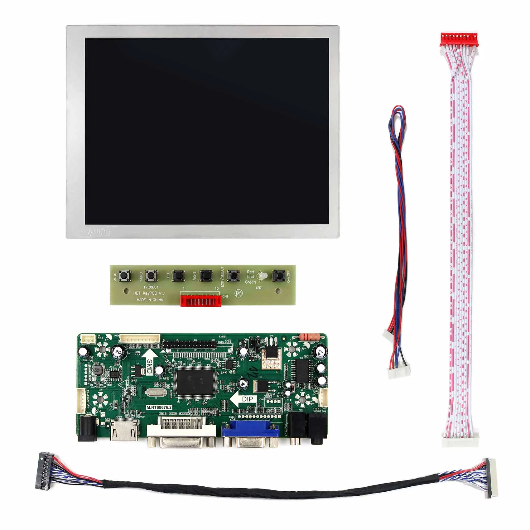 HD MI+DVI+VGA+Audio LCD Controller Board M.NT68676 With 6.5