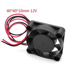 1Pcs Small Fan 4010S Cooling Fan Cooler Radiator 40x40x10 mm DC 12V Total Length 30cm&100cm 3D Printer Parts Reprap J-head