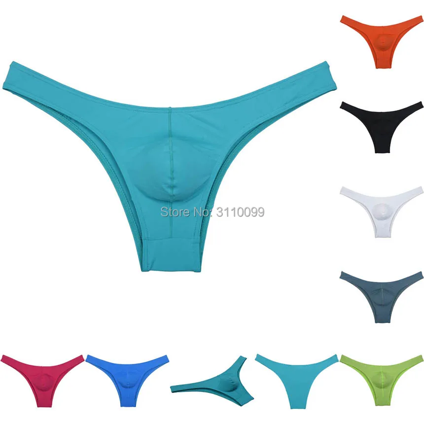 Mens Low-rise Soft smooth bulge pouch Underwear Skimpy Briefs Feeling ascension Underpants Hipster Briefs Panty Short