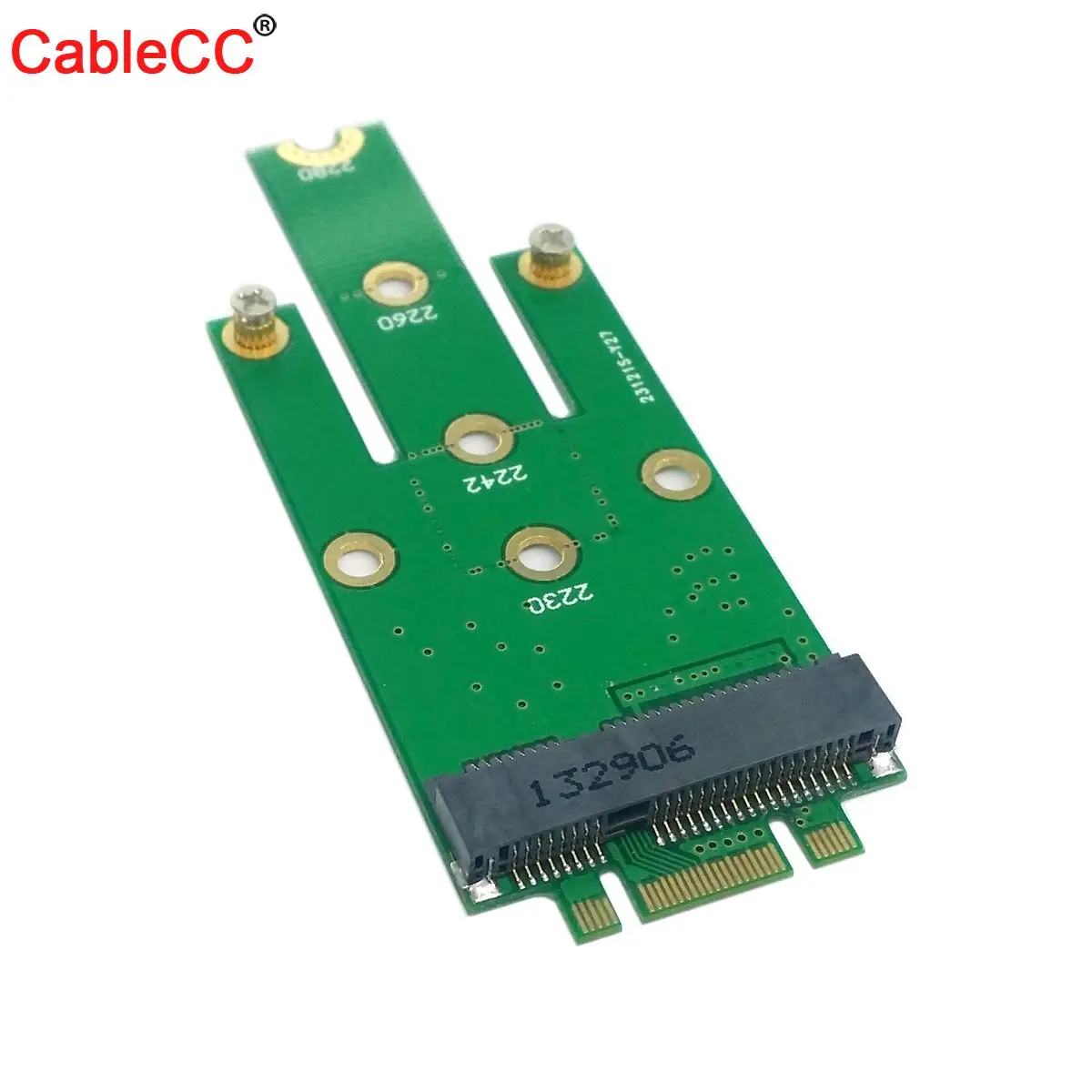 Cablecc Mini NGFF M.2 B Key SATA-Dựa SSD Sang PCI-e MSATA Adapter Thẻ 2230 2242 2260/80MM