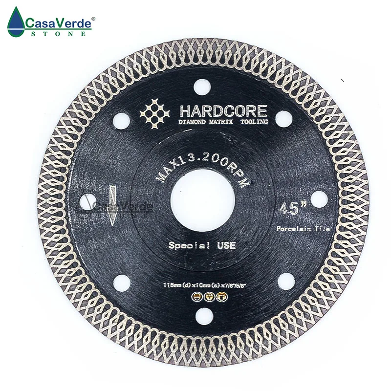 HARDCORE series 115mm 4.5 inch hot sintered diamond circular saw blade for porcelain Diamond cutting blade