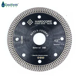 HARDCORE series 115mm 4.5 inch hot sintered diamond circular saw blade for porcelain Diamond cutting blade