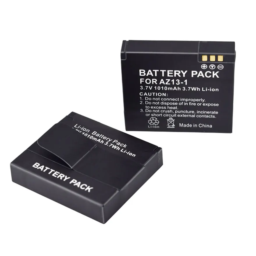 AZ13-1 Battery 3.7V 1010mah Rechargeable Battery Replacement for Xiaomi Yi Sport Action Camera AZ13 AZ16-2 DV Cam Accessories