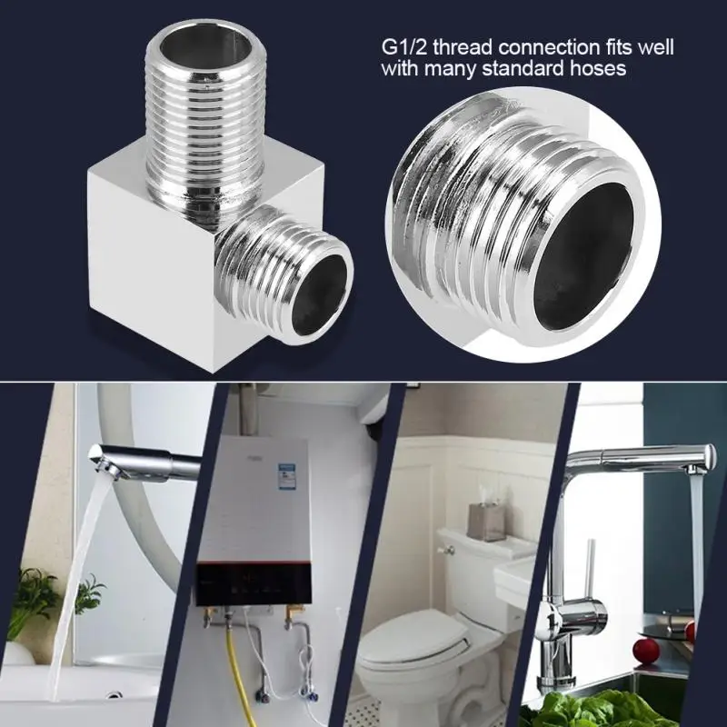 Solide Messing Finish Platz Hand Dusche Outlet Elbow Winkel Ventil G1/2 Wand Montiert Dusche Outlet Elbow