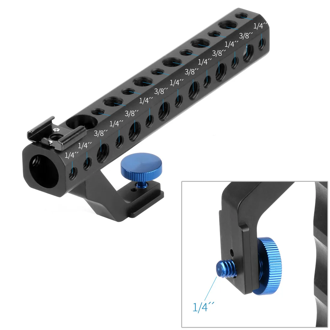 Câmera dslr, alça superior de liberação rápida, 28mm, com sapata quente, 1/4 ", 3/8" para gaiola dslr, peça de ângulo baixo para sony a6000 gh5 g85 a7riii