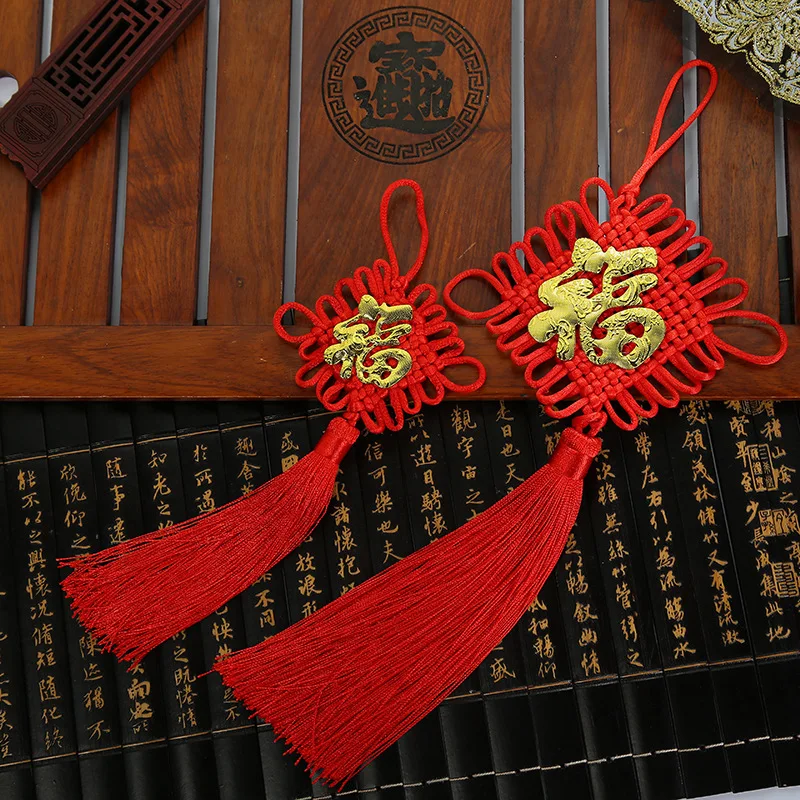 

10 Pcs Polyester Mini Chinese Knots Knotting Tassels Blessing Lucky Curtain Hang Decorations Pendant Decoration New Year Gifts