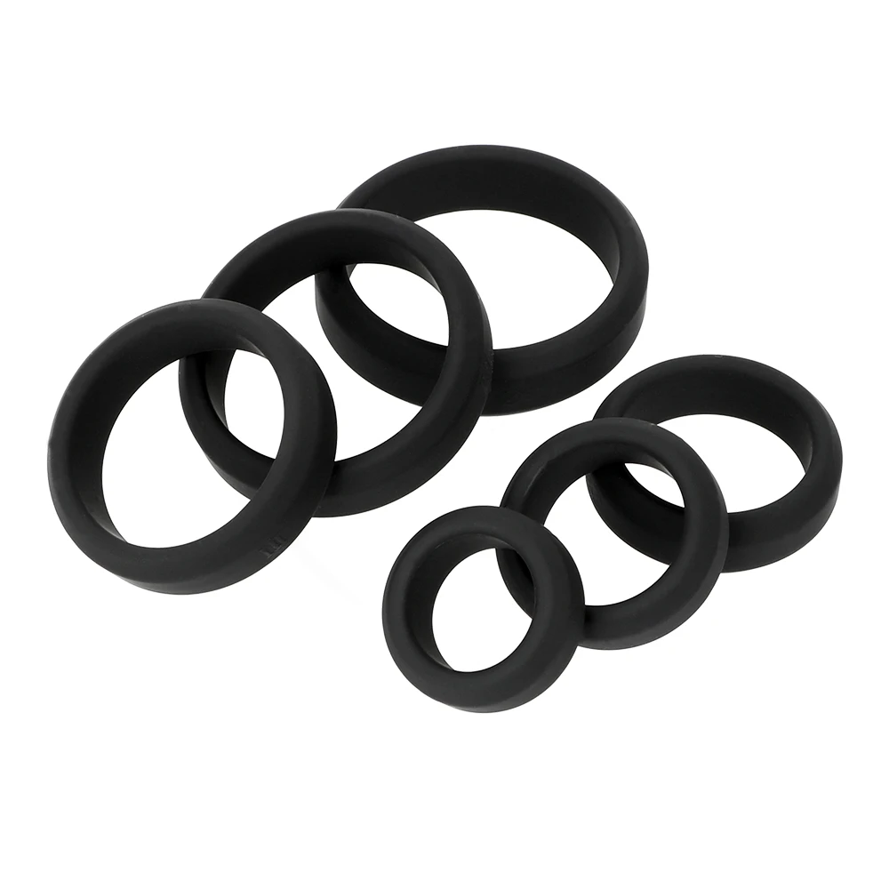 OLO Penis Ring Elastic Cock Ring Delay Ejaculation Silicone Sex Toys for Men Adult Products 6 Sizes Sexitoys