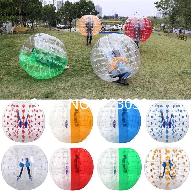 Free Shipping 1.2m 0.8mm TPU Inflatable Zorb Ball Bubble Soccer Ball Inflatable Human Hamster Ball Bumper Ball For Kids