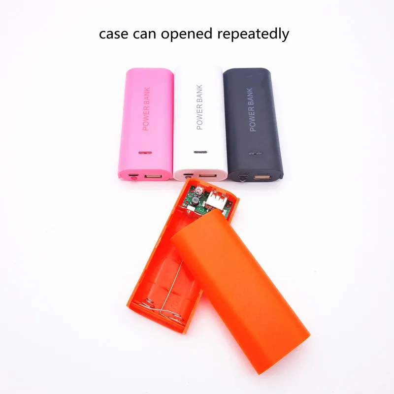 Moda 5600mah 2x 18650 usb carregador de bateria, estojo para carregar bateria diy caixa para iphone para 18650 baterias