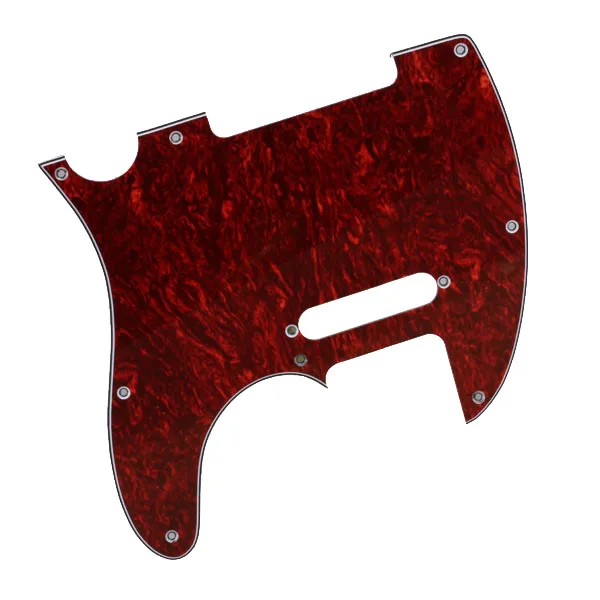 Celluloid and PVC Red Tortoise Shell Pickguard 3 Ply 8 Hole For Telecaster Guitar