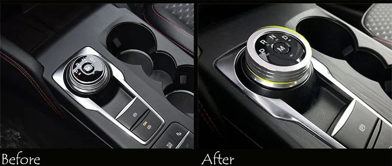 Car shift knob aluminum alloy ring decorative For Ford Focus Focus4 MK4 2018 2019