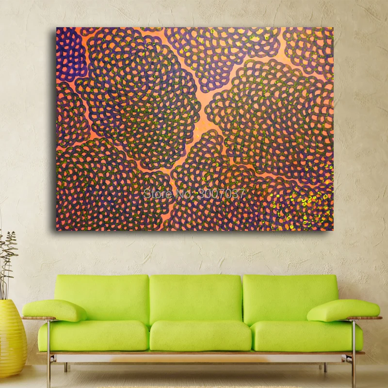 Yayoi Kusama Wall Painting HandPainted Abstract Art Oil Painting Decorative Home Art Painting on canvas For Home Living Unframed