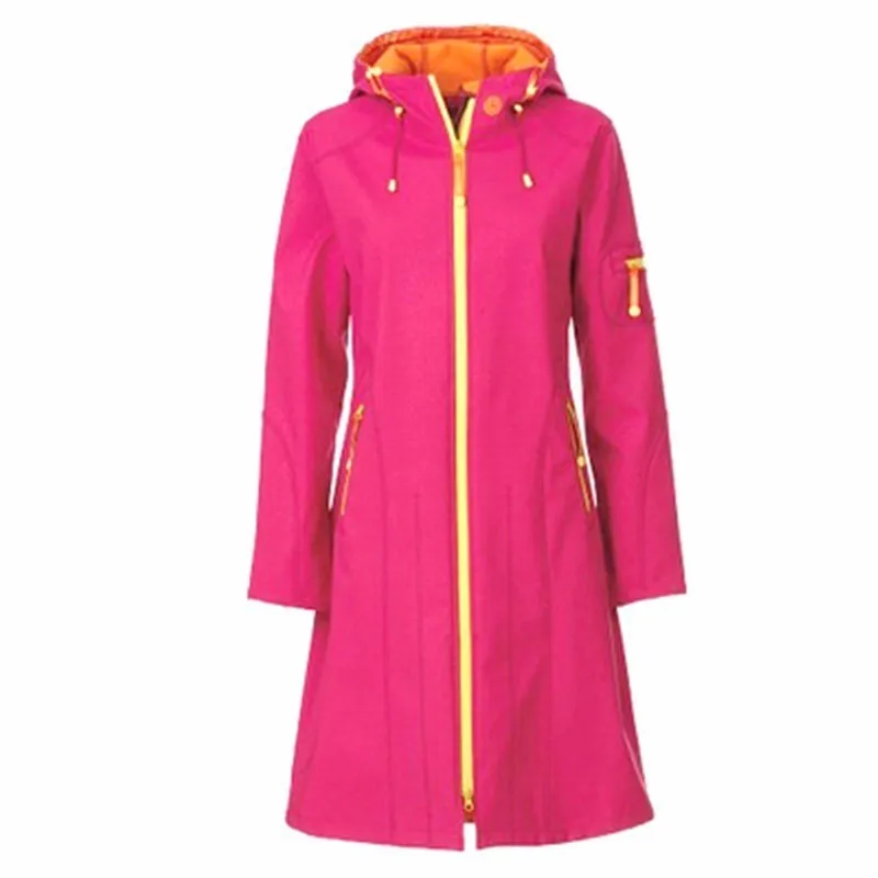 Giacca softshell sottile da donna con squalo Giacca a vento impermeabile Abiti da auto-coltivazione Aumenta il campeggio per escursioni all\'aperto