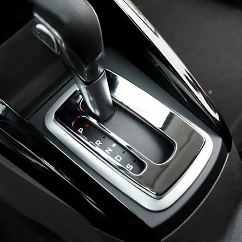 Mi buen coche ABS cromado Pedal de cabeza de engranaje cubierta embellecedora decorativa perilla de cambio pegatina de Pedal para Ford Ecosport AT LHD 2012 - 2016