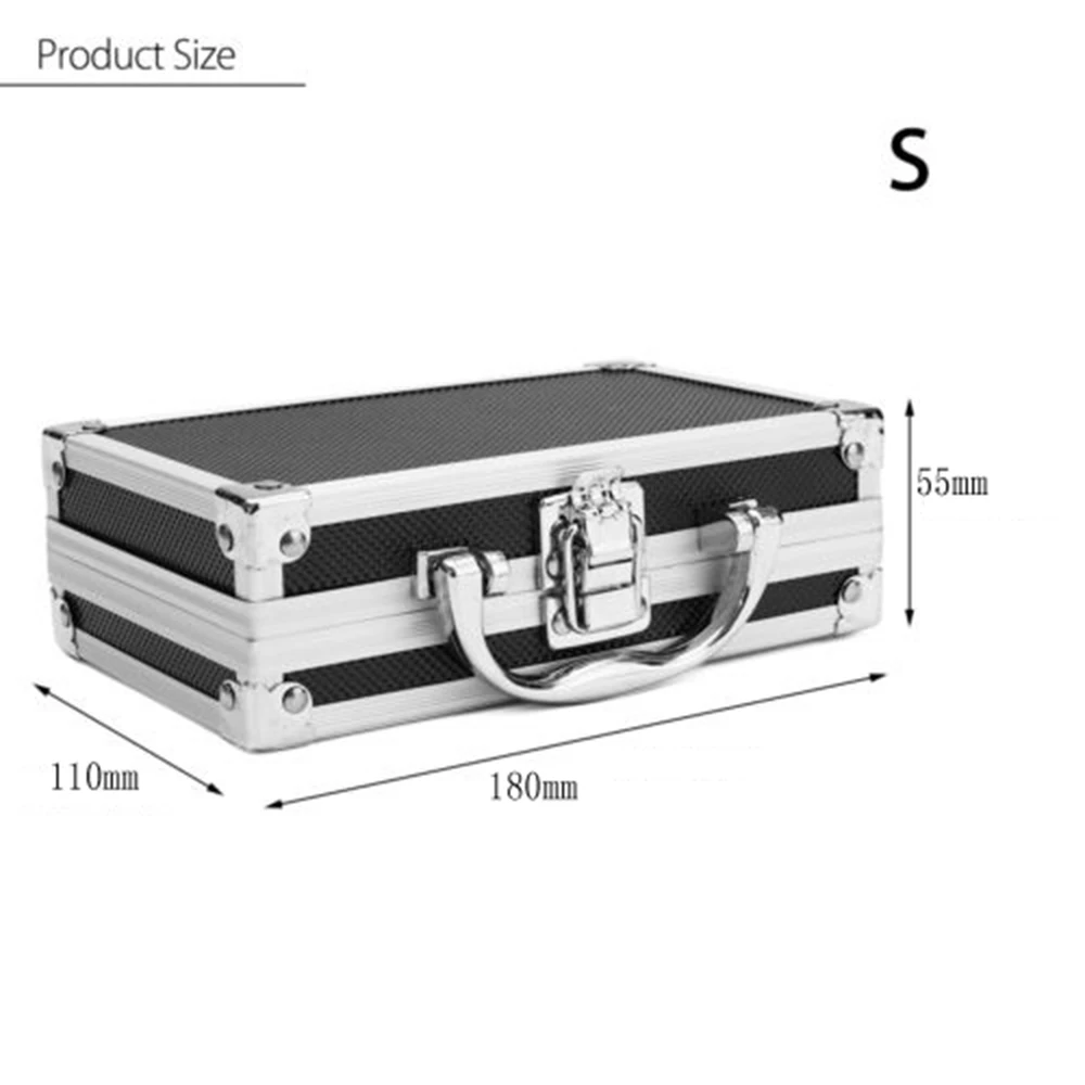 Aluminum Travel Instrument Organizer Suitcase Case Portable Alloy Toolbox Storage Luggage Small/Large Size