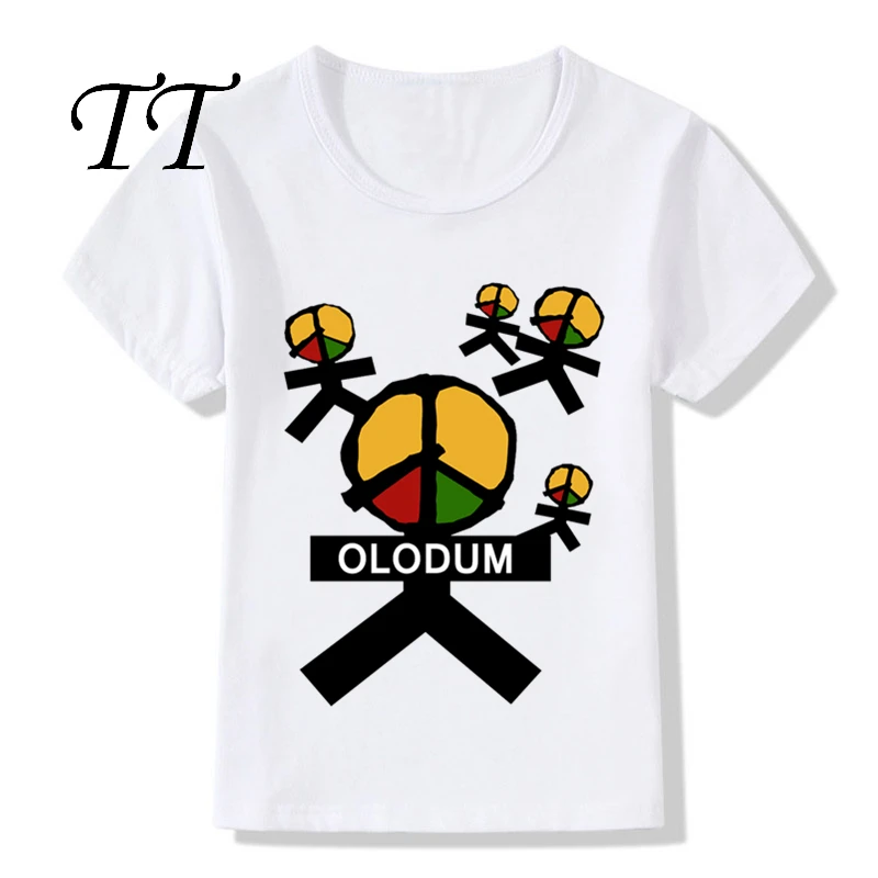 OLODUM Logo Design Children's T-Shirts Boys Girls Retro Antiwar Michael Jackson Summer Tops Tees Kids Hipster Clothing,HKP5172