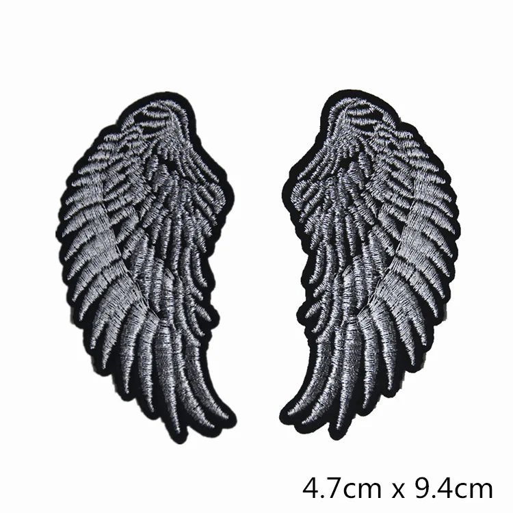 PGY 12 Design Sequin Patch DIY Angel Wings Iron On Patches For Kids Clothes Sew-On Embroidered Patch Motif Applique Stickers