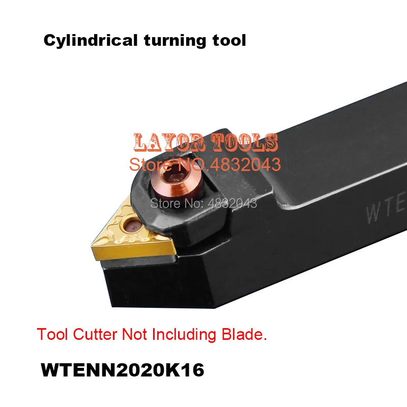 WTENN2020K16 20*20*125mm CNC Turning Tool, Metal Lathe Cutting Tools,Lathe Machine Tools, External Turning Tool W-Type WTENN