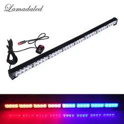 86cm Police led light emergency hazard strobe lights bar led car grille blinking warning lamp safety stroboscope amber red blue