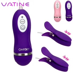 VATINE 10 Frequency Vibrating Nipple Clamps Women Nipple Vibrator Adult Products  Sex Toys for Women Breast Massage Vibrator