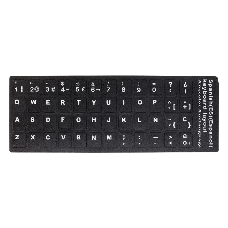 SR Standard Spanish Language 8 Types Keyboard Stickers Layout Button Letters Alphabet for PC Laptop Accessories Computer