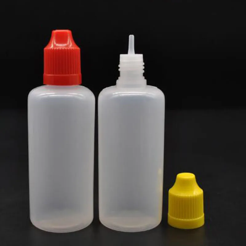 Wholesale 1000pcs/lot Plastic Dropper Bottles 60ml E liquid Empty Bottles With Colorful Childproof Cap And Long Thin Needle Tip