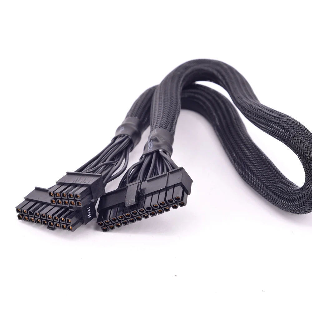 24Pin ATX Power Supply Cable 18+10Pin to 20+4 Pin Sleeved for Seasonic M12II EVO Series 850 W 750 W 620 W 520 W PSU Modular