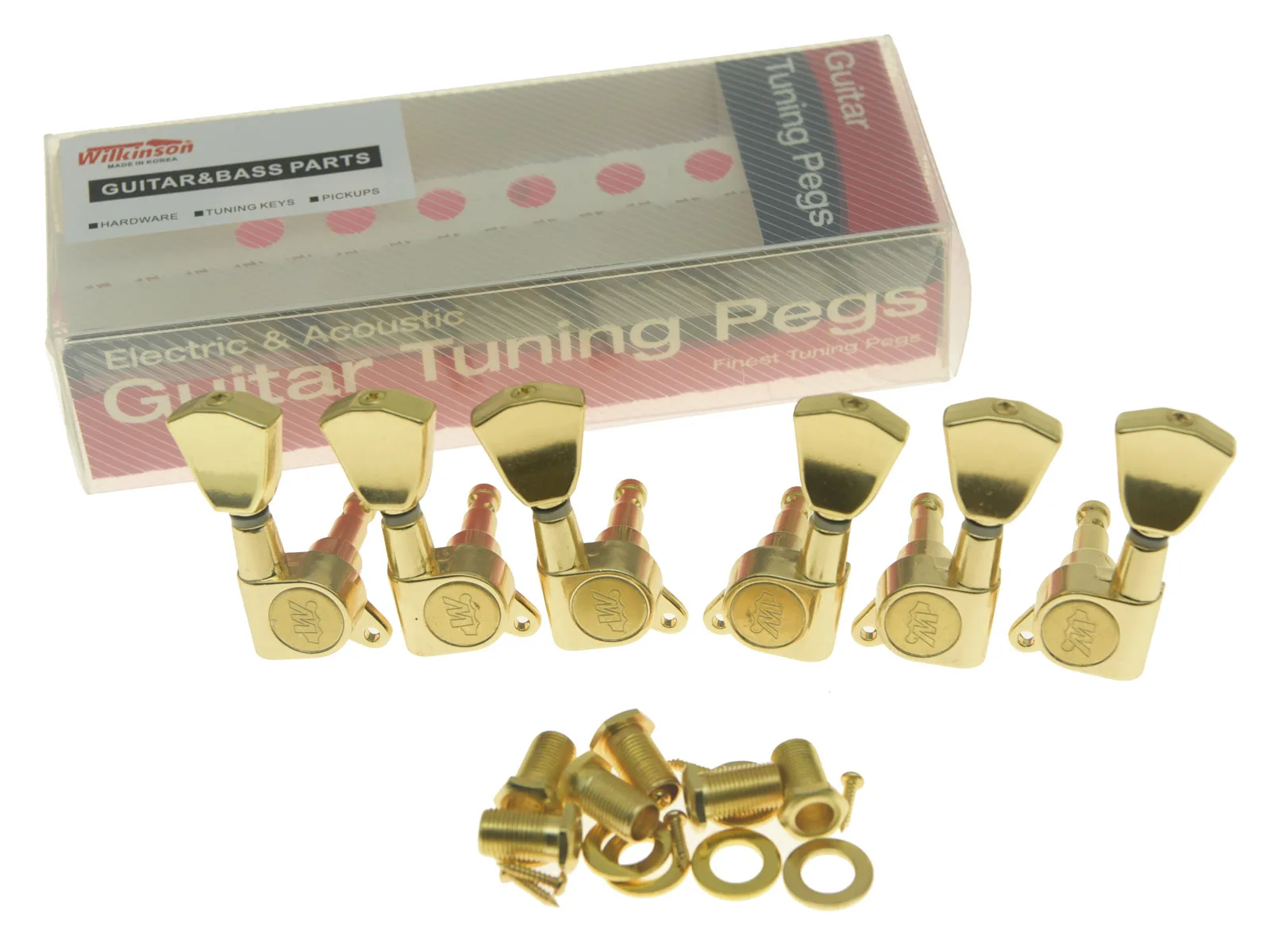 Wilkinson 3L3R E-Z-LOK Guitar Tuners EZ Post Guitar Tuning Keys Pegs Machine Heads w/ Tulip Button for Les Paul/Acoustic Guitar